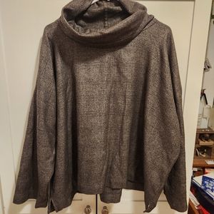 Eskandar Silk/Cashmere Scowl Neck Sweater